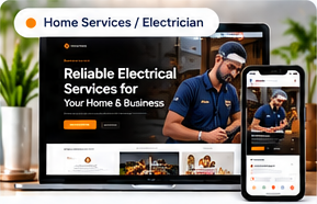 Darby Electric Service desktop and mobile website preview